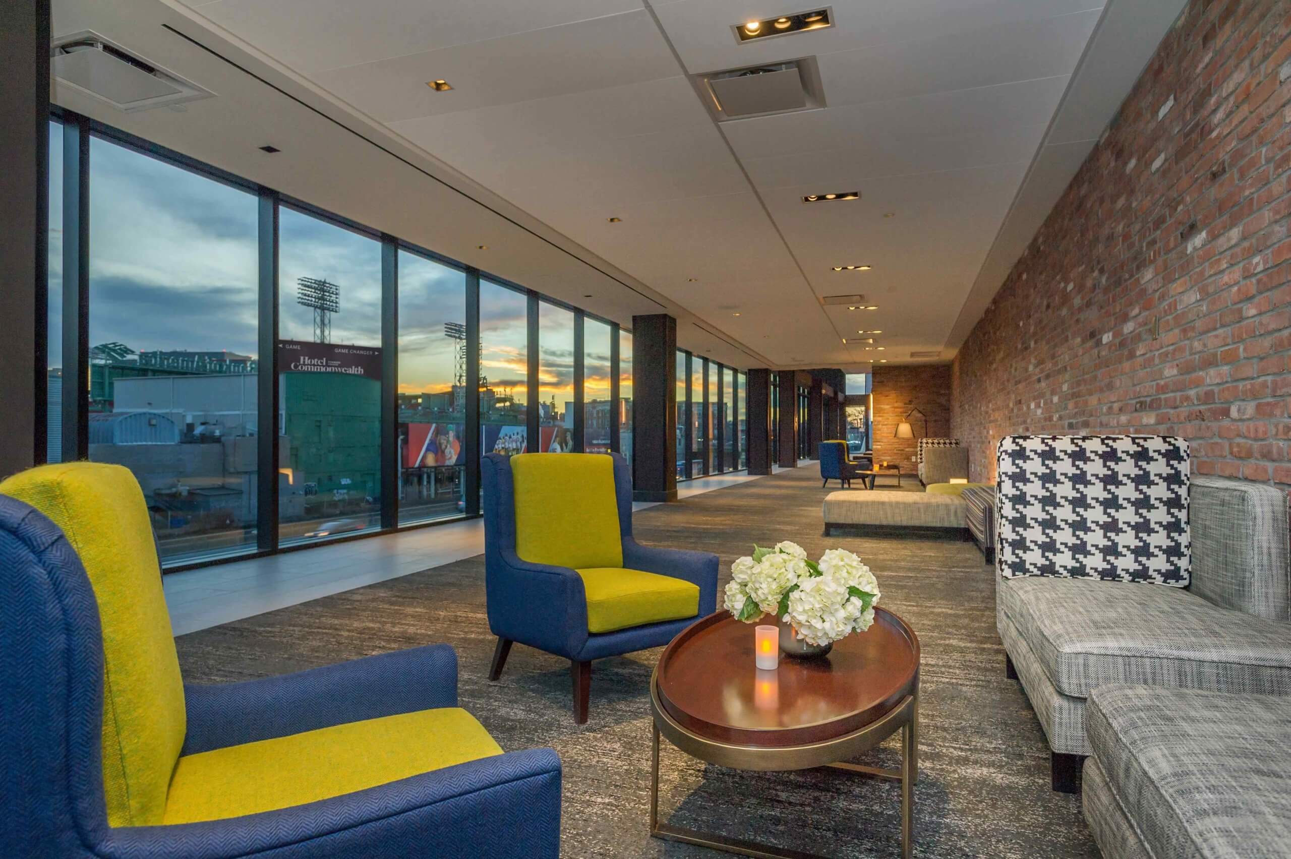 Fenway Foyer Space Features Hotel Commonwealth Boston